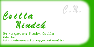 csilla mindek business card